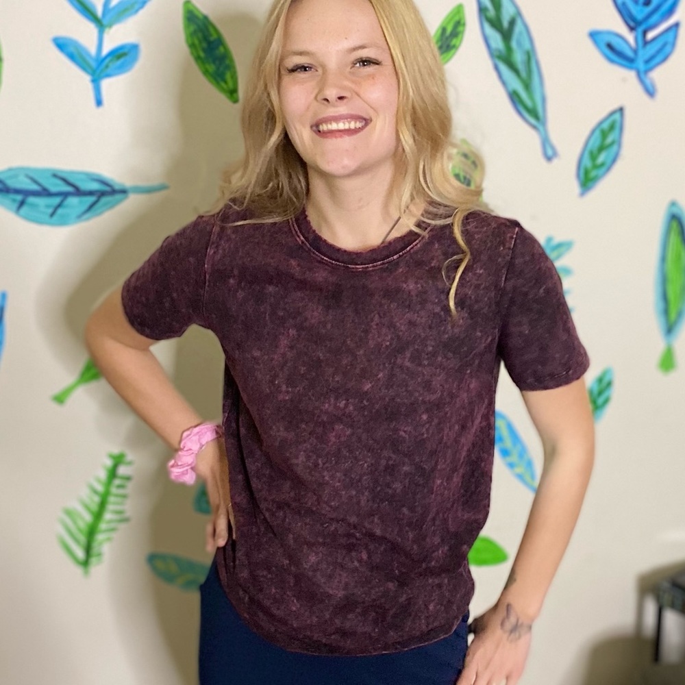 Berry Mineral Wash Tee - Picture 3 of 4